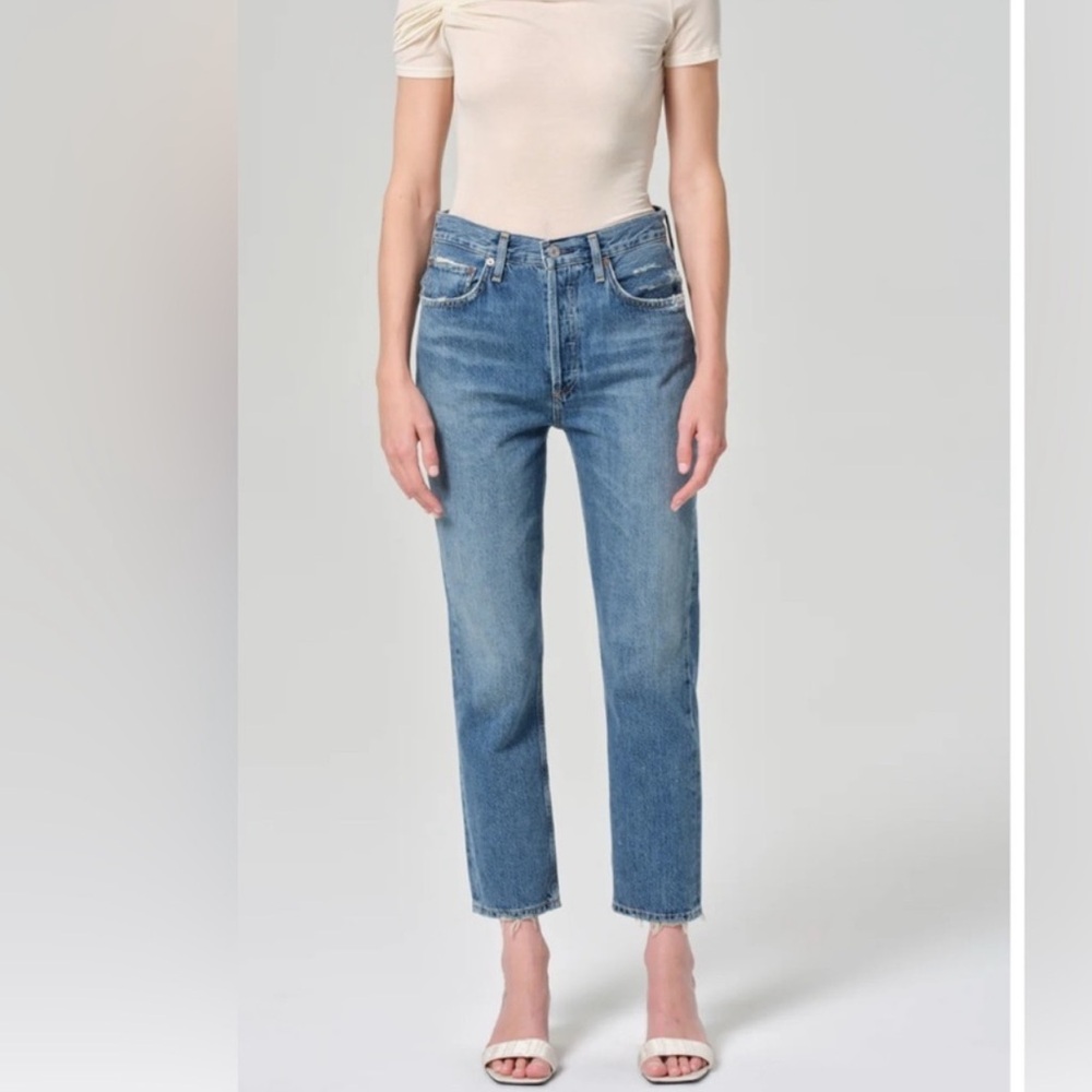 Agolde Riley Blue Distressed Women's Jeans size 25